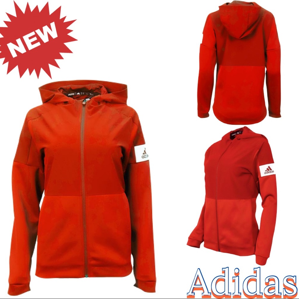 🆕 Adidas game mode red jacket size large
